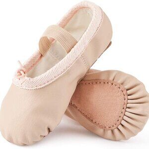 Toddler Ballet Shoes Leather Full Sole Girls Baby Dance Slippers Kid Shoes